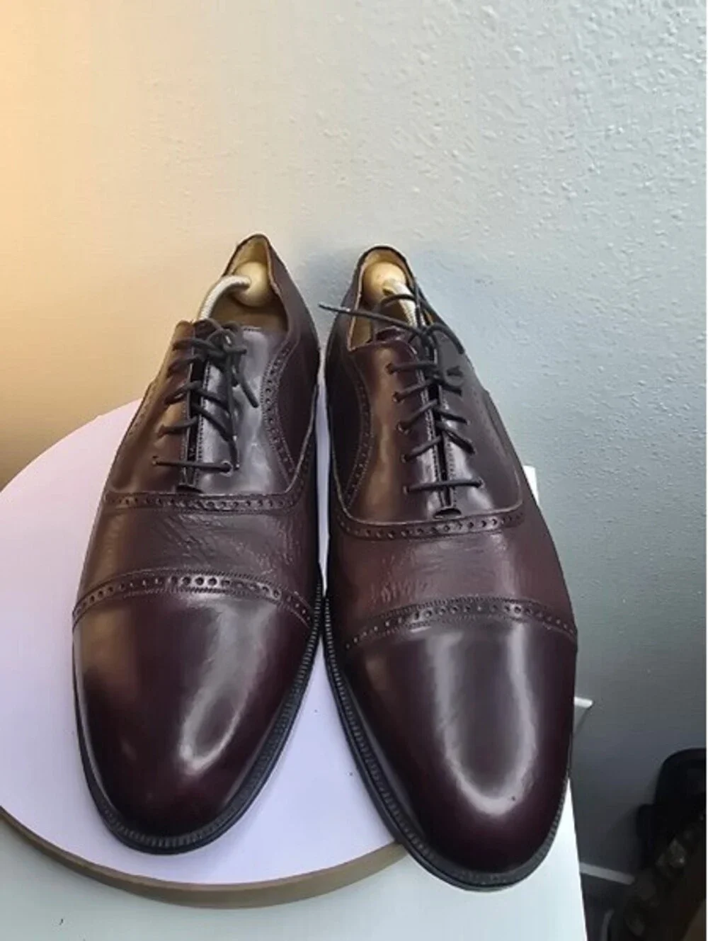 Mezlan Men’s Piazza Brown Leather Cap Toe Hand Crafted Oxford Shoes 13M Spain